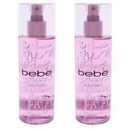 *PACK OF 2* BEBE SHEER by Bebe Fragrance Body Mist Spray for Women 8.4 oz 250ml