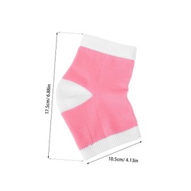 Healvian 2 Pairs Essential Oil Gel Heel Socks Half Moisturizing Foot Cover Socks for Men Women Spa Salon Use