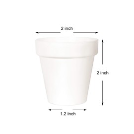 Youngever 24 Pack 2 Inch Mini Plastic Planters, Indoor Flower Plant Pots, White Gardening Pot with Drainage - NO Plant Included (Classic)