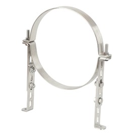 6 1/2 Inch Chimney Systems Bracket，304 Stainless Steel Adjustable Vent Wall Strap,Heavy Duty Adjustable Wall Bracket for Vent,The Adjustable Range of The Pipe Clamp is 6.2~6.6 Inches（158~168mm）