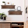 SOFE Wood Scalloped Decorative Wall Shelf, Bedroom Bathroom Kitchen Shelving