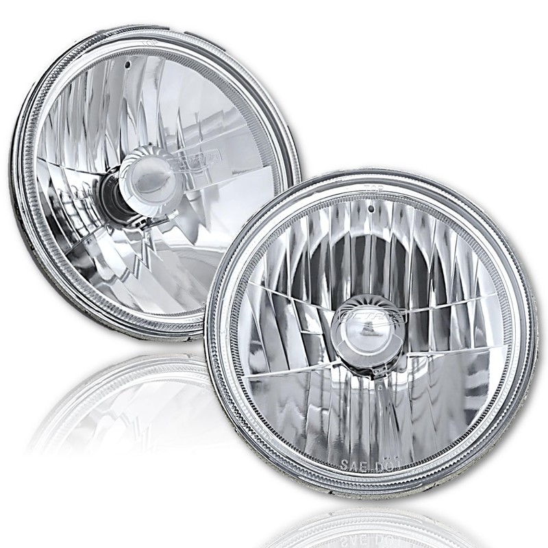 Octane Lighting 7" Halogen 6V Crystal Clear Headlight Headlamp Light