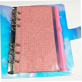 Bolsillos de carpeta A6, 15 piezas de brillos colorido insertos de carpeta A6, carpeta de cremallera A6, notas adhesivas de la cremallera de la carpeta de hojas sueltas de 6 hoyos por dinero