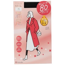 fukuske (フクスケ) 【満足】80 Denier Tights Fukusuke 1 Pair Women's, Black, L–LL
