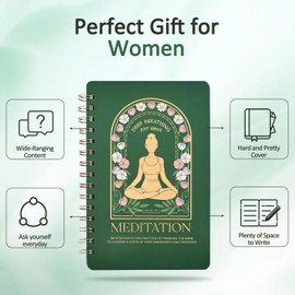 emmoolife Meditation Practice Training Yoga Record Planner,Daily Deep Breathing Relax Planners Home Decor for Women, Gifts Birthday Christmas Gift for Desk Accessories for Girls Green