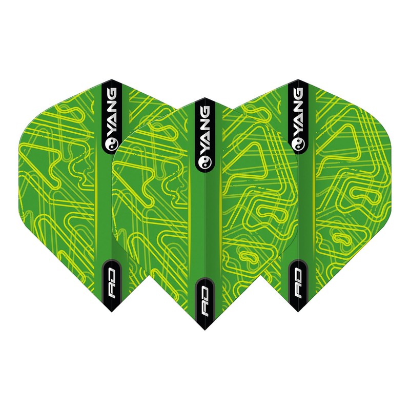RED DRAGON Yin Yang Double-Sided Green and Black Standard Dart