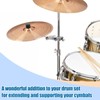 Foraineam Drum Set Mounting Clamp, Cymbal Boom Arm with Clamp