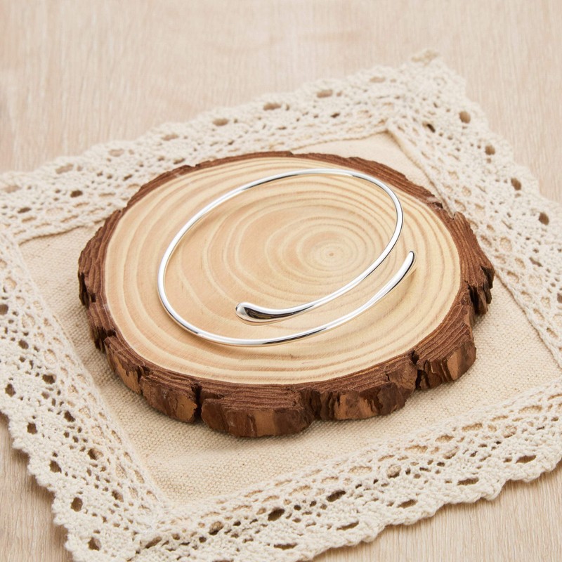 Philip Jones Silver Plated Teardrop Bangle