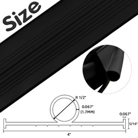 Garage Door Seals Bottom Rubber with Pre-drilled Aluminum Track Retainer Base Kit,Heavy-Duty U Shape + O Ring Combination Weather Stripping Sesl Kit for Garage Door (Black-U+O, 16Ft)