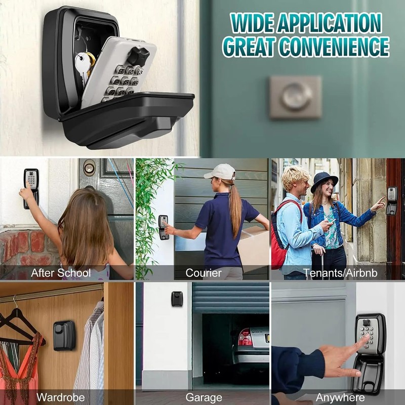 ViperSafe - Outdoor Wall Mounted Key Safe Box with 12-digit