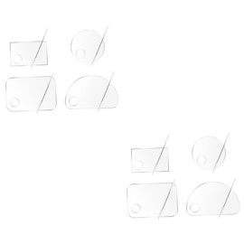 Beavorty 2sets Acrylic Mixing Tray for Makeup and Nail Art Palette Mixing Sticks for Liquid Foundation and Blending