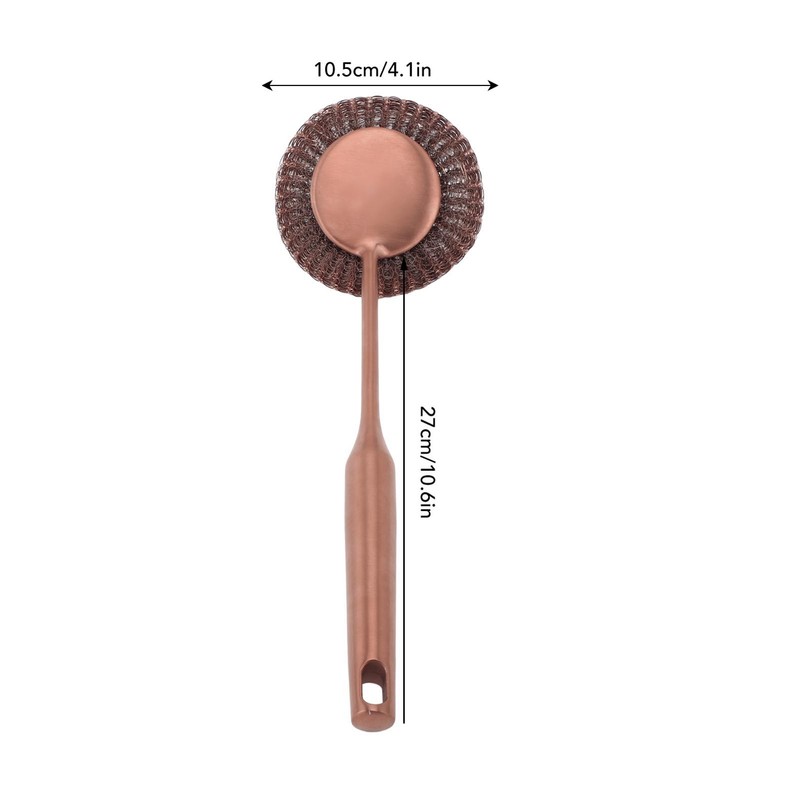 Long Handle Steel Wool Scrubber Deep Clean Rustproof Stainless Steel