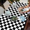 2pack Black and White Gingham Checkered Table Cloth Party,137*274cm Wipe