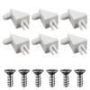 101558 (Pack of 6) Replacement Screws White Shelf Support Pins