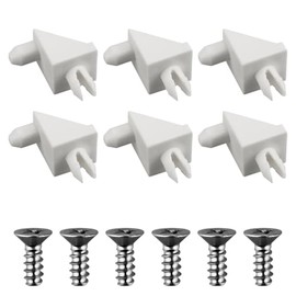 101558 (Pack of 6) Replacement Screws White Shelf Support Pins for IKEA (Pax Komplement)