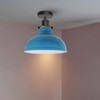 Blue Metal Ceiling Lamp Shade 29cm Easy Fit Light Pendant