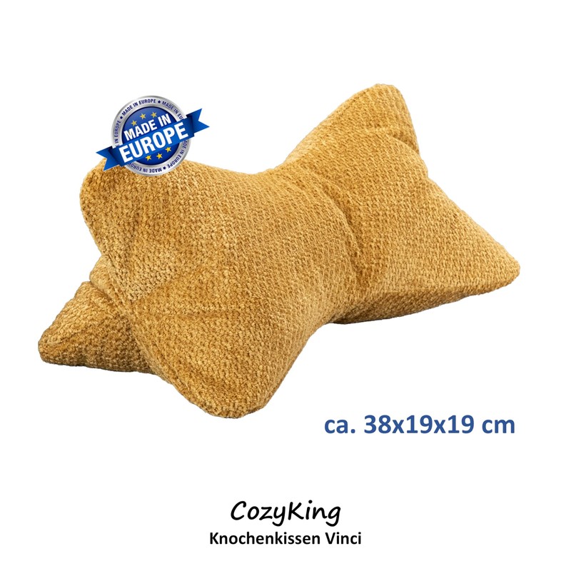 CozyKing Leseknochen Vinci Gold Neck Pillow Bone Pillow Neck Roll