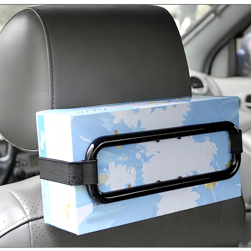 XUNQUCOM Black Car Tissue Box Holder for Car Visor and