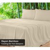 Royale Linens Bamboo Viscose Twin Flat Sheets Only - Cooling