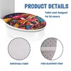 Bivxisrvo Cartoon Mushroom Print Toilet Cover Seat Polyester Fabric Toilet