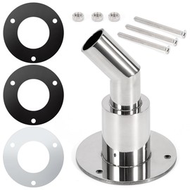 QIMEI-SHOP Through Hull Exhaust Skin Adjustment Stainless Steel 316 Diesel Heater Auxiliary Heater Exhaust Pipe for 24 mm Exhaust Hose Boat Car Truck Curved