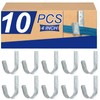 Gisafai 10 Pcs 4 Inch Cable Support J-Hook, Garage Hooks