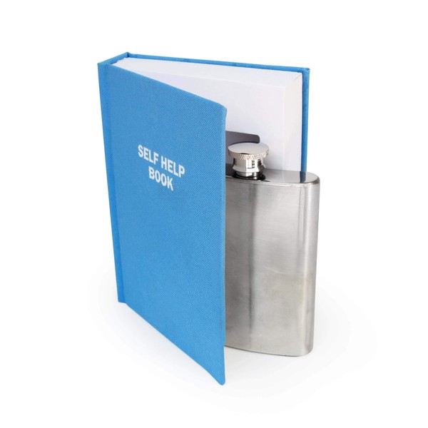 Suck UK | Hip Flask | Secret Flask In Book | Hip Flasks for Men & Groomsmen Gifts | Secret Alcohol Containers to Smuggle Your Booze & Festival Drinks Smuggler | Alcohol Gifts for Men | Flask Alcohol