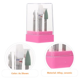 FRCOLOR 7pcs Set Nail Polisher Diamond Nail Bits Nail Grind and Trim Bits Cuticle Drill Bit Shape Polish Bur Nail Trimming Tools Nail Drill Heads Manicure To Rotate Acrylic Ceramics