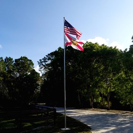 ZEKVY Embroidery Florida Flag 2x3 Outdoor Made in USA - Double Sided Heavy Duty Vivid Color Florida State Flags Banners with 2 Brass Grommet