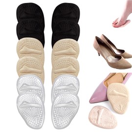 MUNSKT 6 Pairs of Bunion Pads High Heels, Bunion Pads Forefoot, High Heels Insoles, High Heel Pad
