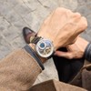 TIME100 Men's Automatic Watch Self Winding Mechanical Watch Genuine Leather