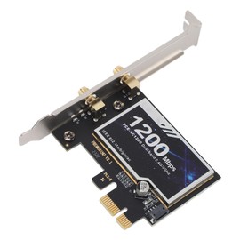 Garsent PCIE Wireless-Netzwerkkarte Dualband, 1200 Mbit/s Bluetooth4.2 PCIE Wireless-Adapter, Kompatibel mit Laptops, Desktops, Werbedisplays, Industriecomputern