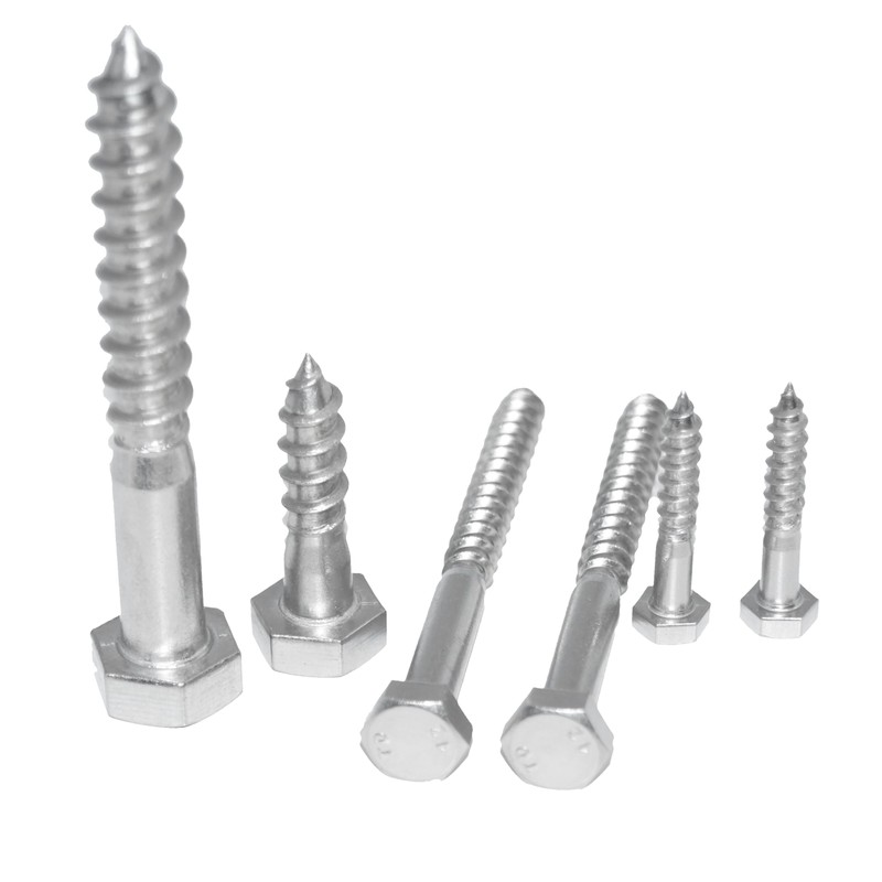 Hexagon Wood Screws 7 x 80 Pack of 10 Stainless