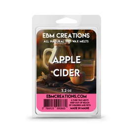 Apple Cider Soy Wax Melts - 3.2oz, 6 Cube Clamshell, All Natural, Highly Scented, Long-Lasting Aroma, Premium Quality, Handmade, Non-Toxic, Eco-Friendly