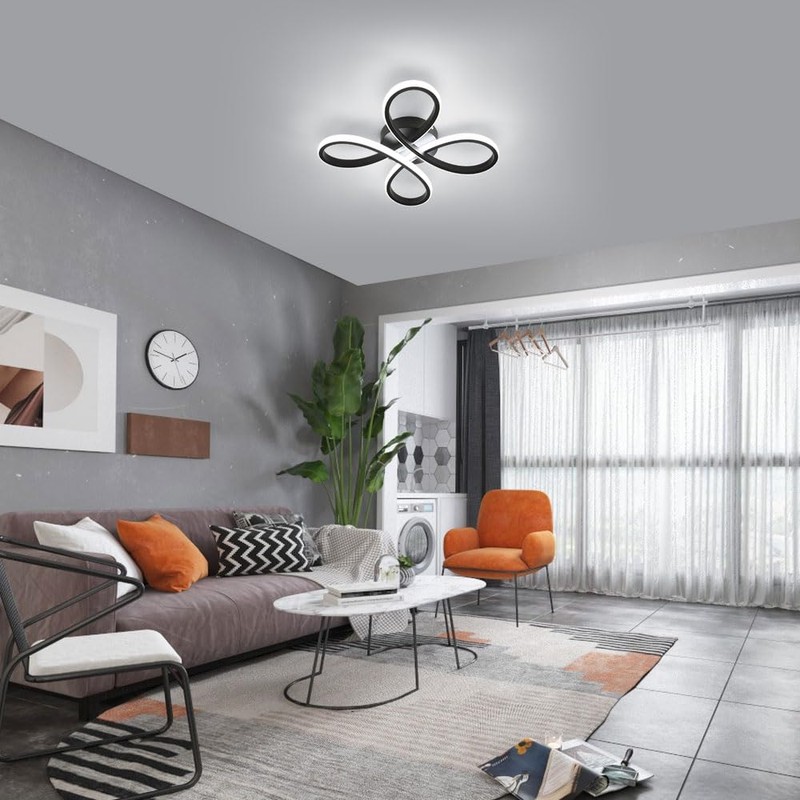SENQIU LED Ceiling Light, 30W Modern Acrylic Ceiling Lamp, Flower