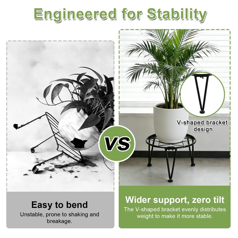 Vigordream Metal Plant Stand Indoor Outdoor Planter Holder