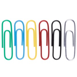 Universal 21000 Vinyl-Coated Wire Paper Clips, No. 1, Assorted Colors, 1000/Pack
