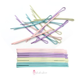 Bobby Pins in Pastel Colours for Girls - 7.5 cm Long, Extra Thin - Includes Storage Box - Hair Pins for Children, Hair Accessories in Delicate Colours deedeeshaar®