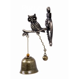 Rurumi Antique Style Doorbell, Magnet, Magnet, Type, Door Chime, Call Bell, Iron Bell, Feng Shui, Goods, Lucky Owl (Owl A)