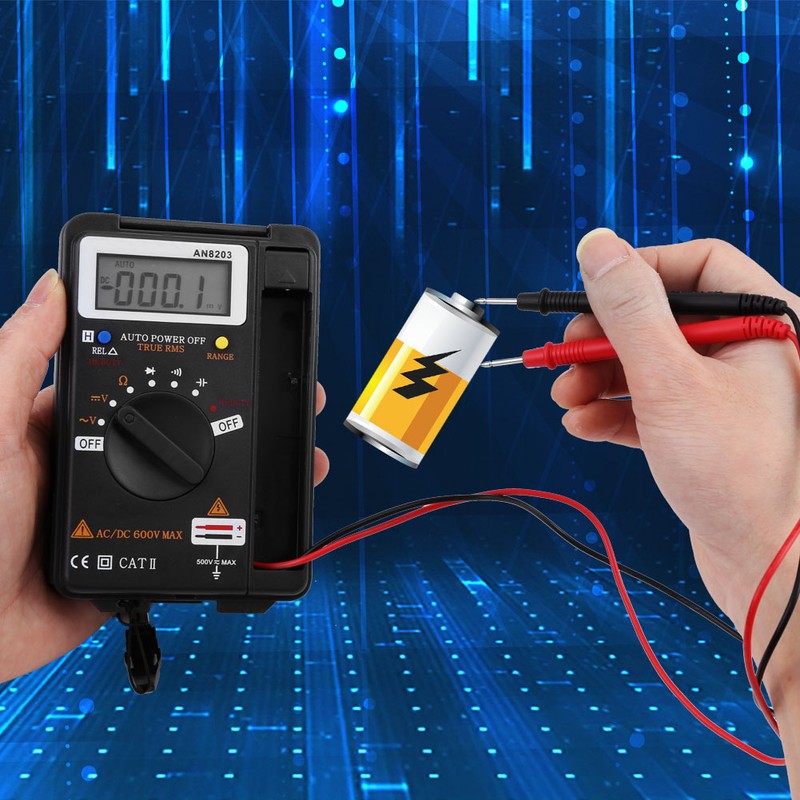 ANENG AN8203 Digital Multimeter AC/DC Voltmeter Ohm Meter LCD Display