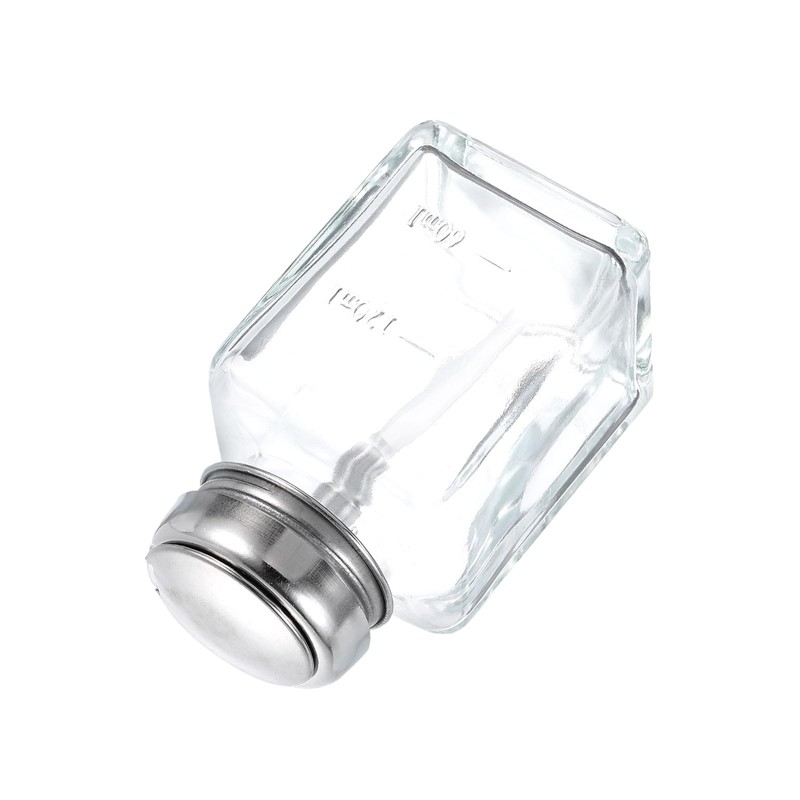 sourcing map Solvent Alcohol Dispensers 120ml(4oz) Push Down Liquid Dispenser
