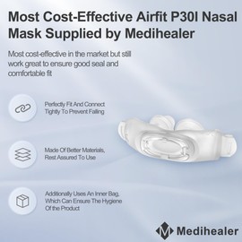 Replacement P30i Pillow for Airfit P30i, 2 PCS Latex-Free Cushion Compatible with Airfit P30i, Reliable & Snug Fit, Great-Value Supplies by Medihealer，Small Size