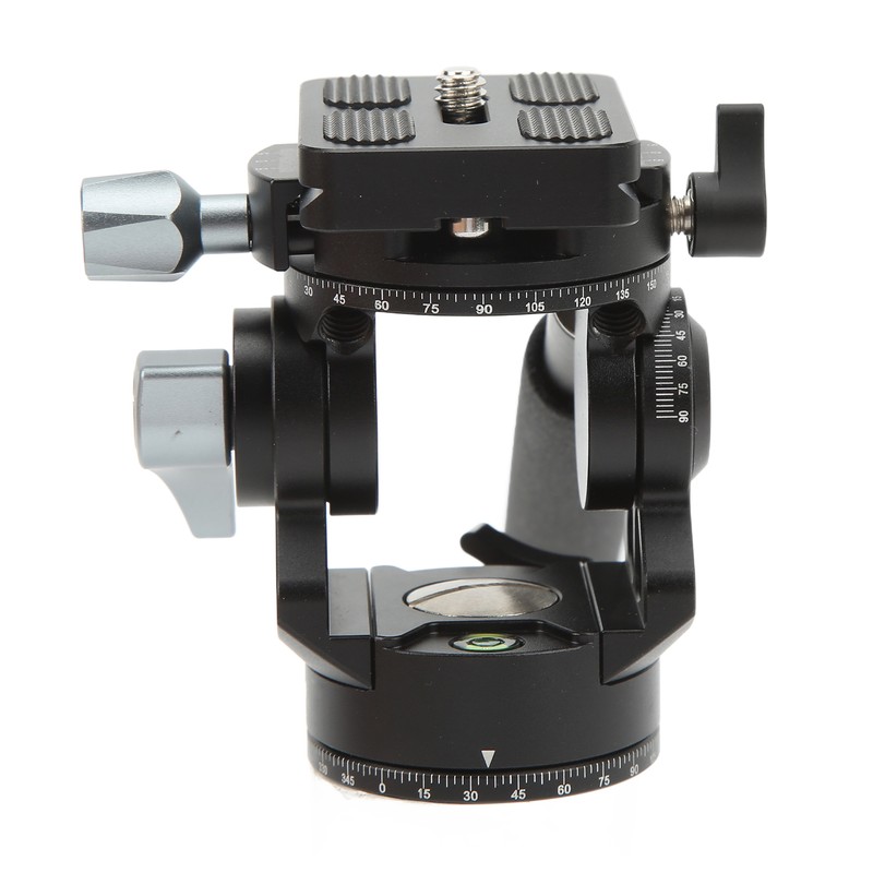 Video Tripod Head Aluminium Alloy Adjustable Portable Damping Stable Fluid