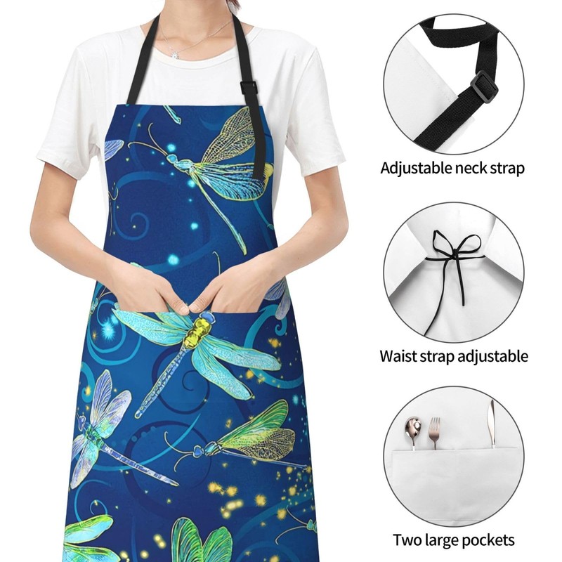Aprons for Women and Men, Kitchen Chef Apron with 2