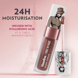 Emily in Paris Vaseline - Bálsamo Labial Líquido Color Nude (3.5 g), Humectación hasta por 24 horas, Nude Creme