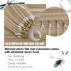 Moresoo Micro Link Hair Extensions Human Hair Honey Blonde Highlight