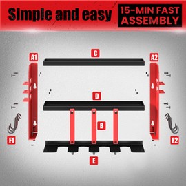 Power Tool Organizer Wall Mount: Heavy Duty Storage Organization Stand Cordless -3 Layers Garage Organizer with Drill Holder -Metal Steel Utility Rack Hooks Screwdriver -Anniversary Gifts for Men