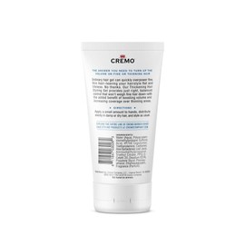 CREMO Barber Grade Hair Gel Thickening for Fine Thinning Hair, Medium Hold, 6 Oz