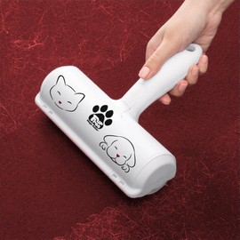 FurFree Magic Roller - Pet Hair Remover Reusable Tool - Dog and Cat Fur Removal Roller for Bedding, Couch, Clothing, Carpet and More - Multisurface Hair and Fur Removal Tool (Silver Woof)