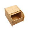 DYNAMI Bamboo Rice Storage Container,33Lbs Wooden Cereal Containers Storage Rice
